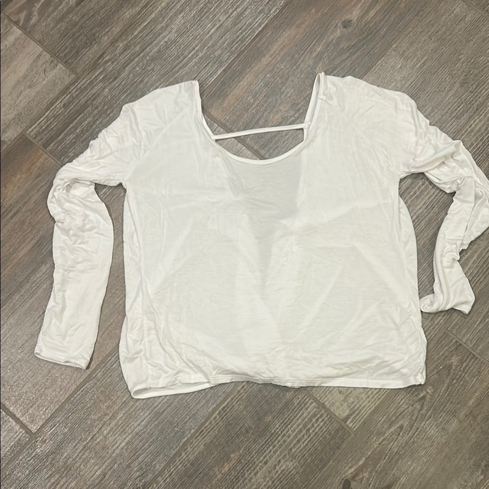 (EUC) Zyia White Namaste Long Sleeve